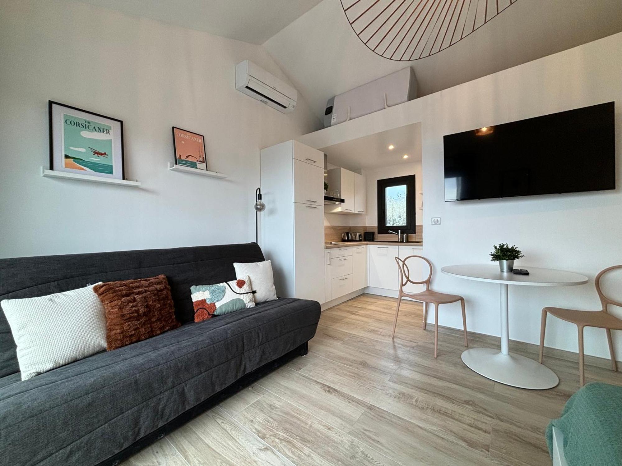 Studio Vue Mer A Porticcio Piscine Et Parking المظهر الخارجي الصورة